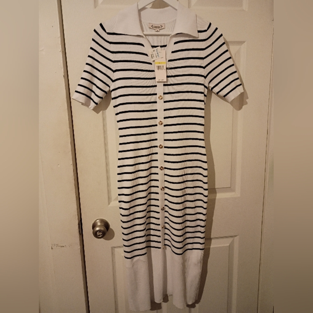 Nanette White 🤍 Striped Midi Dress
